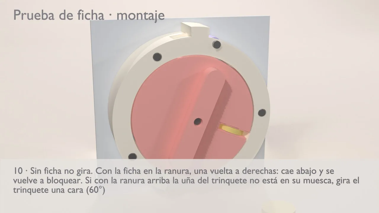 Render de la plantilla de prueba del monedero, paso 10 del montaje